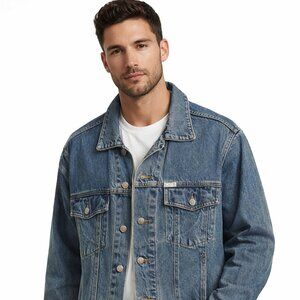 Men's Guess Denim Jacket, Color Navy, Size Small